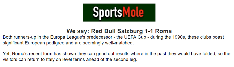 Jonathan O'Shea dự đoán Salzburg vs AS Roma, 0h45 ngày 17/2 - Ảnh 1